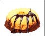Piece marble cake with buttercream icing
